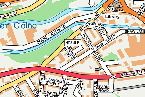 HD3 4LE map - OS OpenMap – Local (Ordnance Survey)