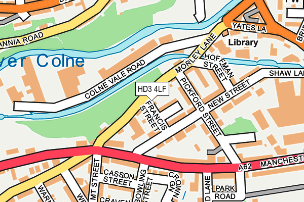 HD3 4LF map - OS OpenMap – Local (Ordnance Survey)