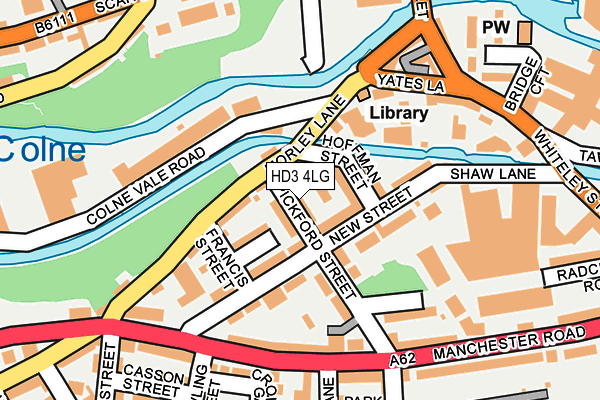 HD3 4LG map - OS OpenMap – Local (Ordnance Survey)