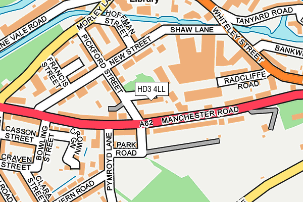 HD3 4LL map - OS OpenMap – Local (Ordnance Survey)
