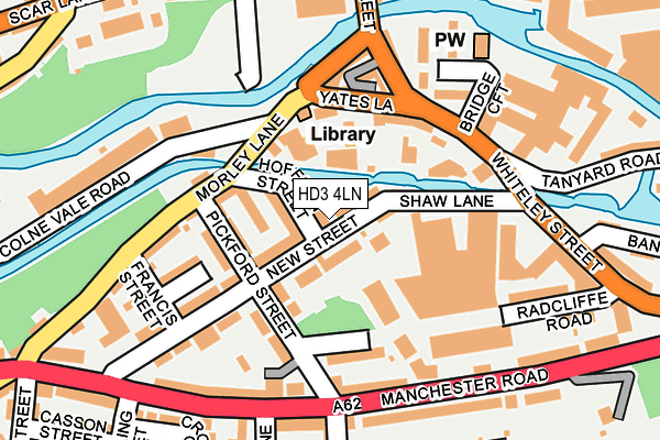 HD3 4LN map - OS OpenMap – Local (Ordnance Survey)