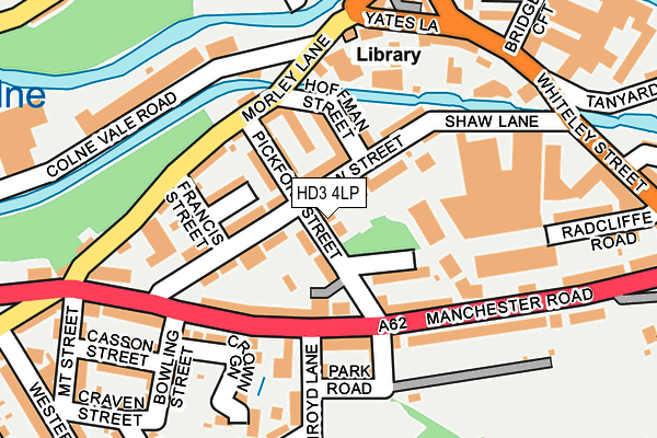 HD3 4LP map - OS OpenMap – Local (Ordnance Survey)