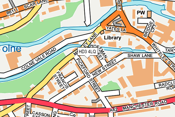 HD3 4LQ map - OS OpenMap – Local (Ordnance Survey)