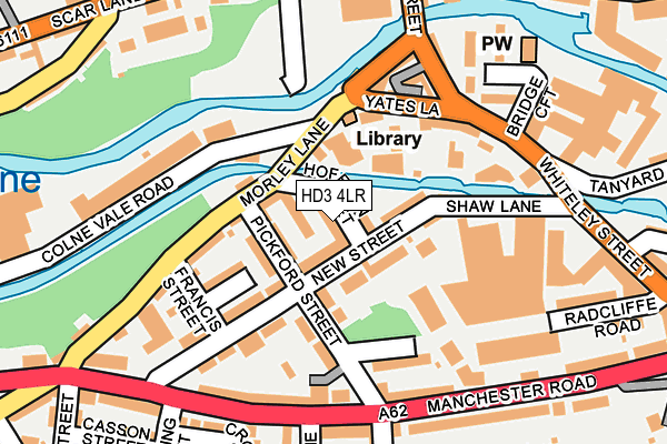 HD3 4LR map - OS OpenMap – Local (Ordnance Survey)