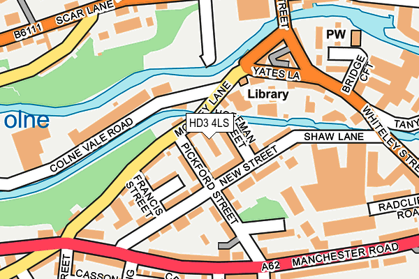 HD3 4LS map - OS OpenMap – Local (Ordnance Survey)