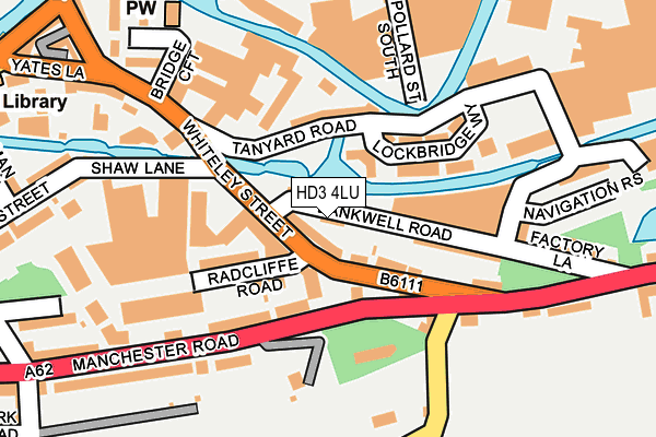 HD3 4LU map - OS OpenMap – Local (Ordnance Survey)