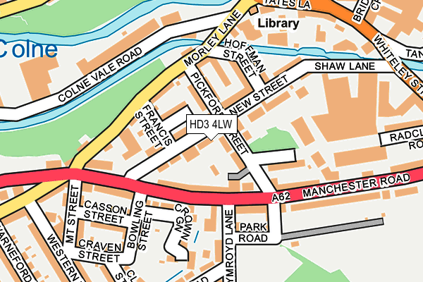 HD3 4LW map - OS OpenMap – Local (Ordnance Survey)