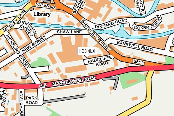 HD3 4LX map - OS OpenMap – Local (Ordnance Survey)