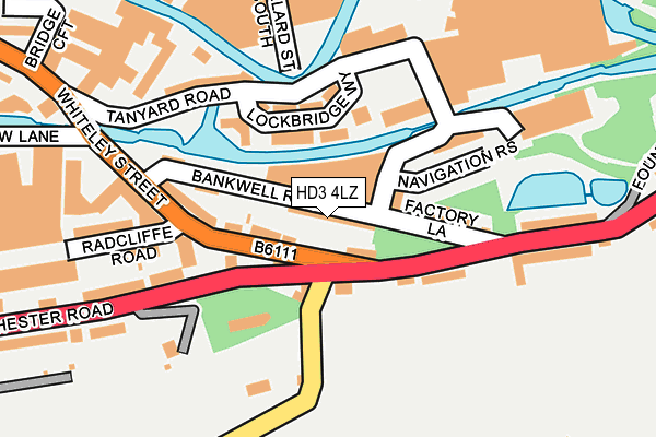 HD3 4LZ map - OS OpenMap – Local (Ordnance Survey)