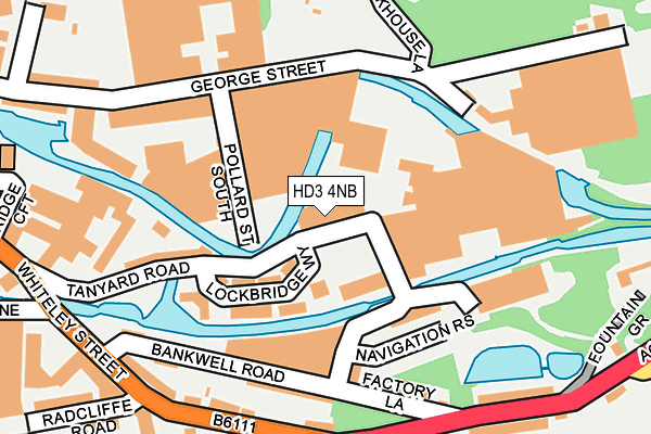 HD3 4NB map - OS OpenMap – Local (Ordnance Survey)
