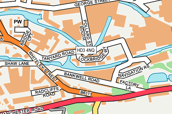 HD3 4NQ map - OS OpenMap – Local (Ordnance Survey)