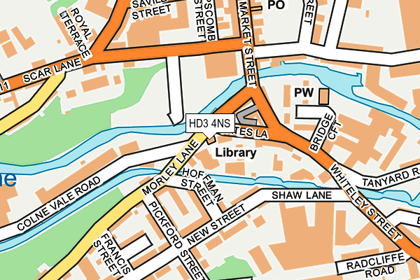 HD3 4NS map - OS OpenMap – Local (Ordnance Survey)