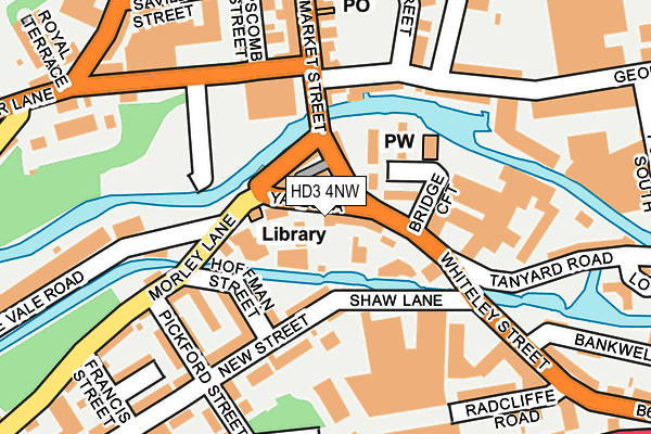HD3 4NW map - OS OpenMap – Local (Ordnance Survey)