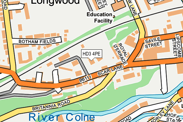 Map of LEVELS (HUDDERSFIELD) LTD at local scale