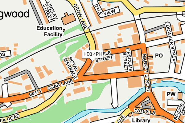 HD3 4PH map - OS OpenMap – Local (Ordnance Survey)