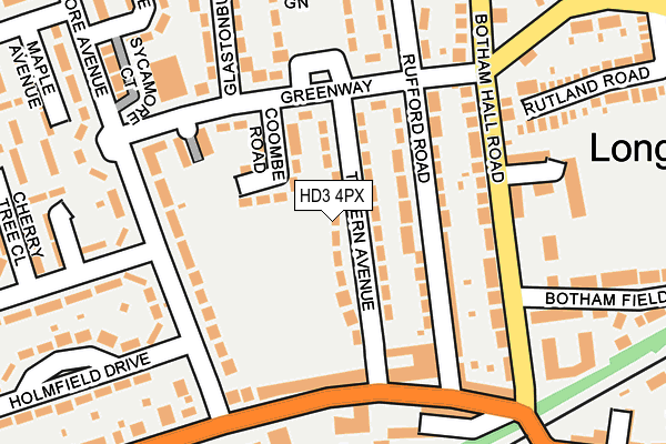 HD3 4PX map - OS OpenMap – Local (Ordnance Survey)