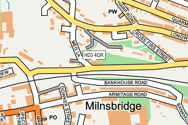 HD3 4QR map - OS OpenMap – Local (Ordnance Survey)