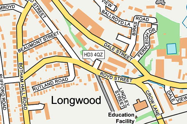 HD3 4QZ map - OS OpenMap – Local (Ordnance Survey)