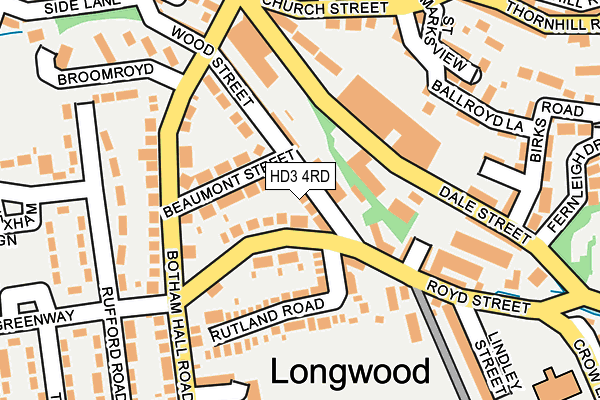 HD3 4RD map - OS OpenMap – Local (Ordnance Survey)