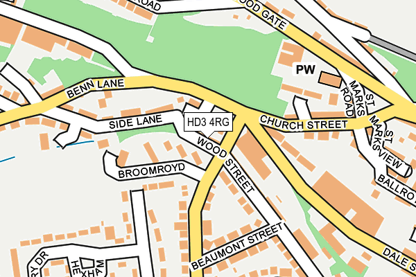 HD3 4RG map - OS OpenMap – Local (Ordnance Survey)