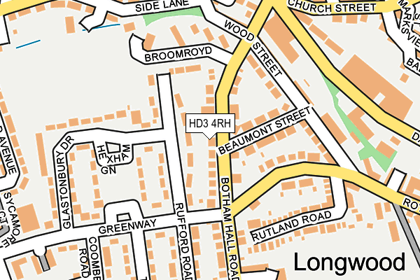 HD3 4RH map - OS OpenMap – Local (Ordnance Survey)