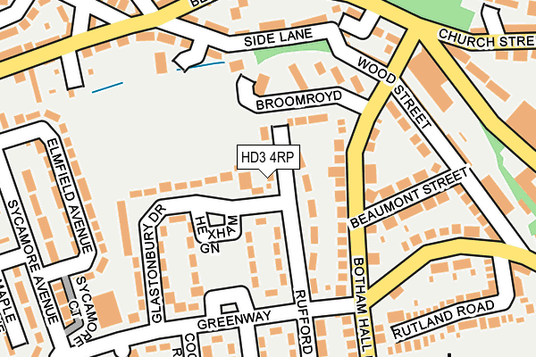 HD3 4RP map - OS OpenMap – Local (Ordnance Survey)