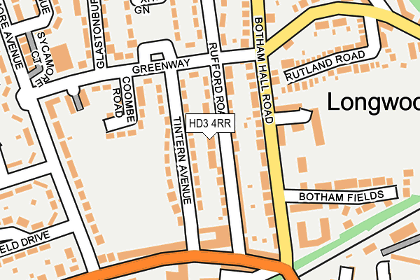 HD3 4RR map - OS OpenMap – Local (Ordnance Survey)