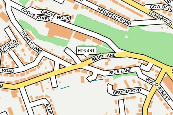 HD3 4RT map - OS OpenMap – Local (Ordnance Survey)