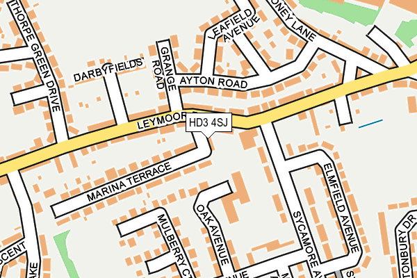 HD3 4SJ map - OS OpenMap – Local (Ordnance Survey)