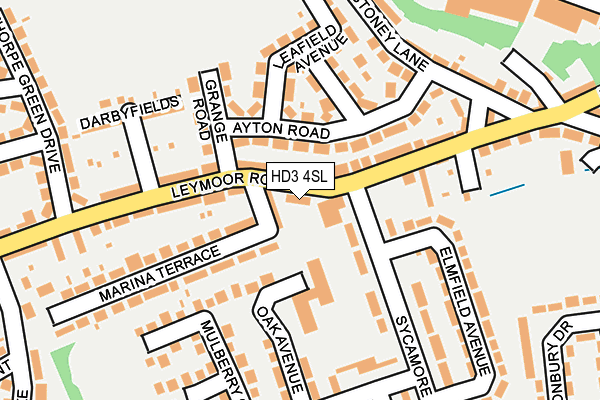 HD3 4SL map - OS OpenMap – Local (Ordnance Survey)