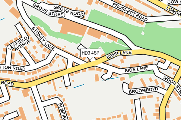 HD3 4SP map - OS OpenMap – Local (Ordnance Survey)