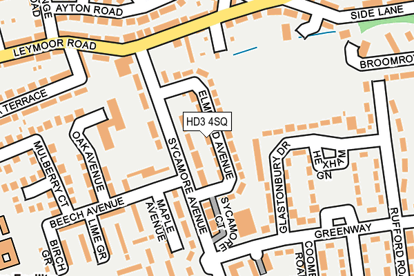 HD3 4SQ map - OS OpenMap – Local (Ordnance Survey)