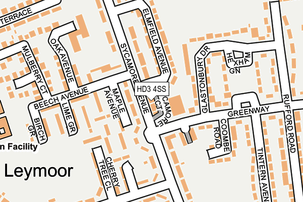 HD3 4SS map - OS OpenMap – Local (Ordnance Survey)