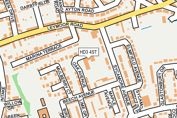 HD3 4ST map - OS OpenMap – Local (Ordnance Survey)