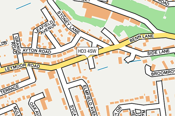 HD3 4SW map - OS OpenMap – Local (Ordnance Survey)