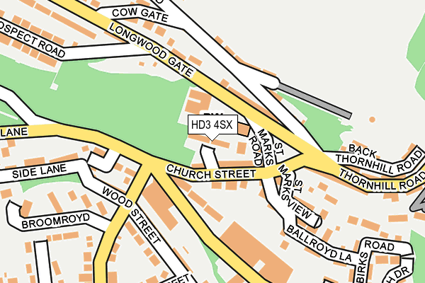 HD3 4SX map - OS OpenMap – Local (Ordnance Survey)