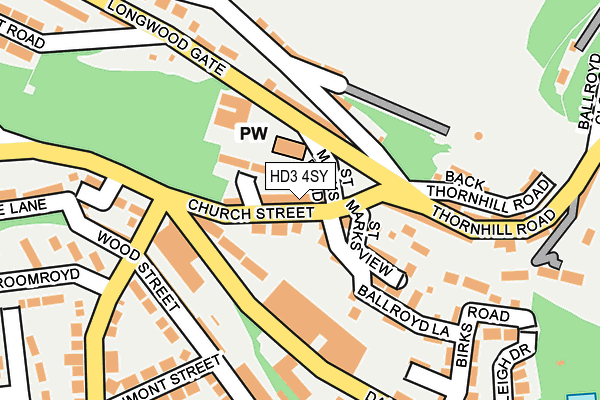 HD3 4SY map - OS OpenMap – Local (Ordnance Survey)