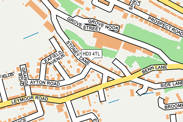 HD3 4TL map - OS OpenMap – Local (Ordnance Survey)
