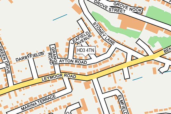 HD3 4TN map - OS OpenMap – Local (Ordnance Survey)