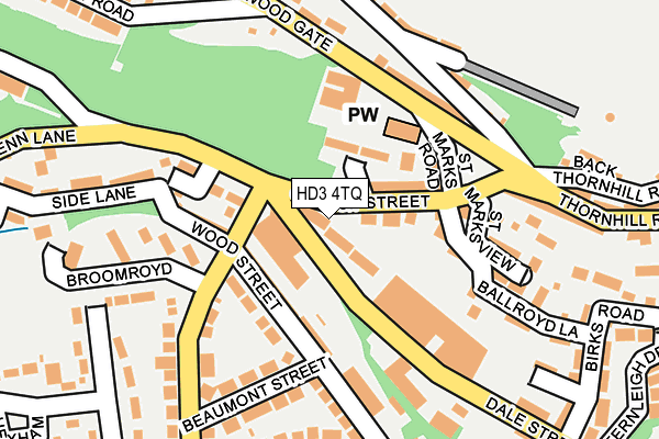 HD3 4TQ map - OS OpenMap – Local (Ordnance Survey)
