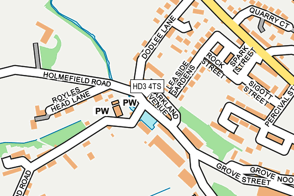 HD3 4TS map - OS OpenMap – Local (Ordnance Survey)