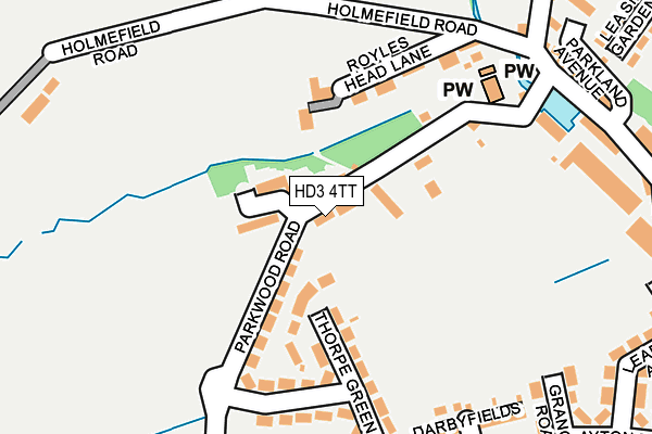 HD3 4TT map - OS OpenMap – Local (Ordnance Survey)