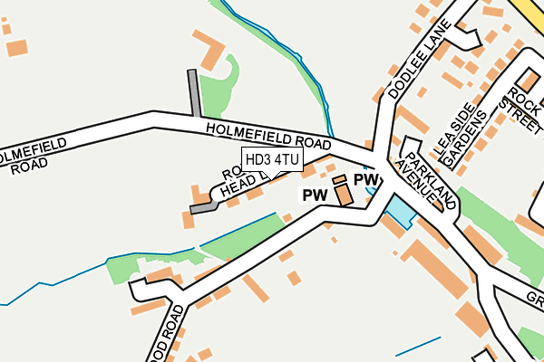 HD3 4TU map - OS OpenMap – Local (Ordnance Survey)