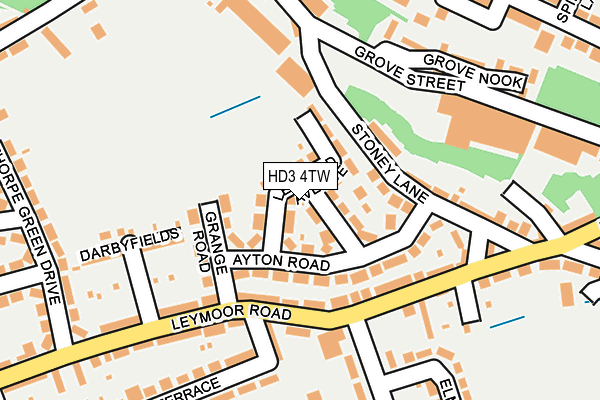 HD3 4TW map - OS OpenMap – Local (Ordnance Survey)