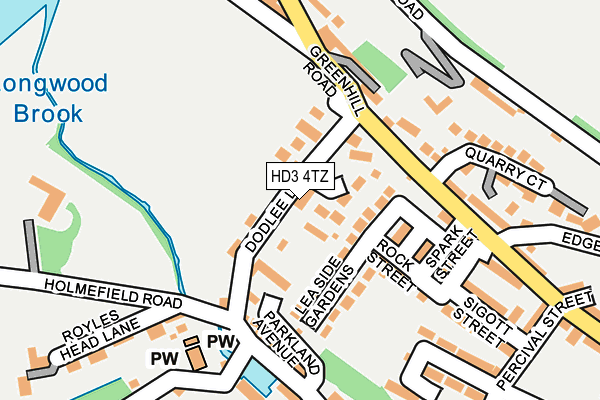 HD3 4TZ map - OS OpenMap – Local (Ordnance Survey)