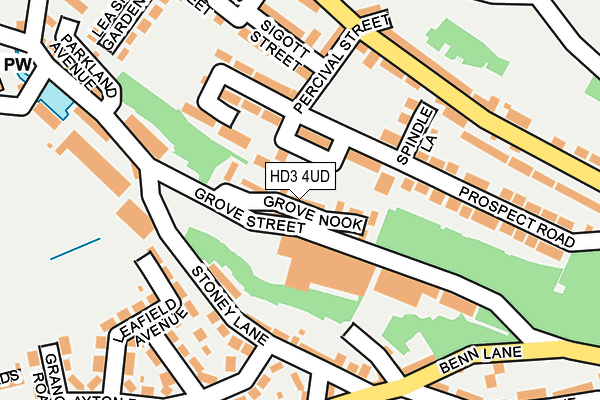 HD3 4UD map - OS OpenMap – Local (Ordnance Survey)