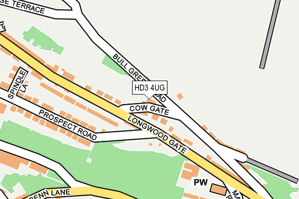 HD3 4UG map - OS OpenMap – Local (Ordnance Survey)
