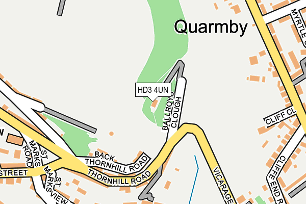 HD3 4UN map - OS OpenMap – Local (Ordnance Survey)