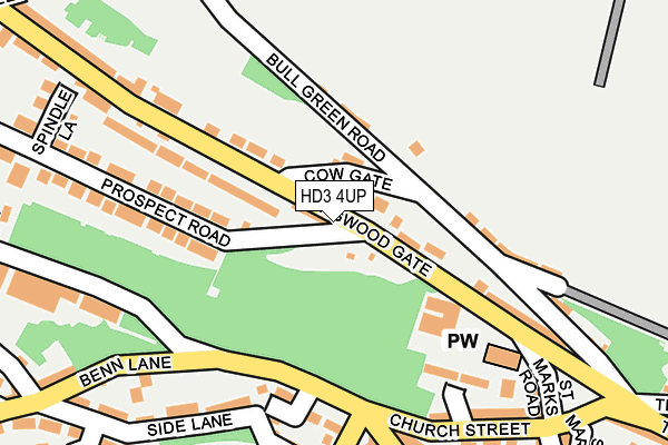 HD3 4UP map - OS OpenMap – Local (Ordnance Survey)