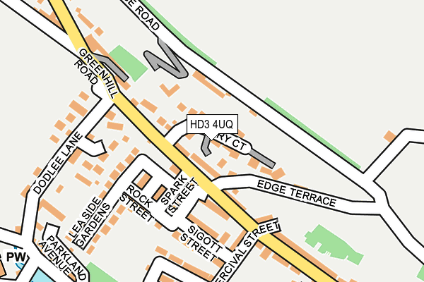 HD3 4UQ map - OS OpenMap – Local (Ordnance Survey)